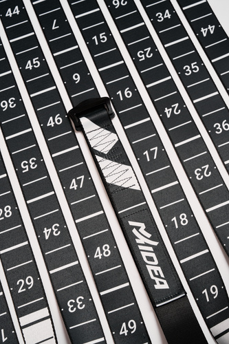 Kółka gimnastyczne drewniane bukowe 32mm klamry Alpin wzór Skala czarna