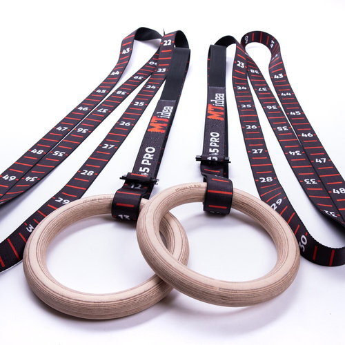 Kółka gimnastyczne drewniane 32mm R32 Alpin MTidea