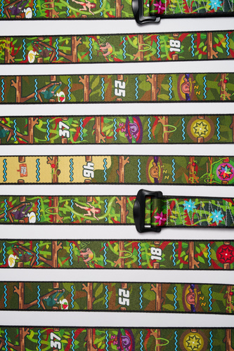 Kółka gimnastyczne drewniane bukowe 32mm klamry Alpin wzór Jungle MTidea