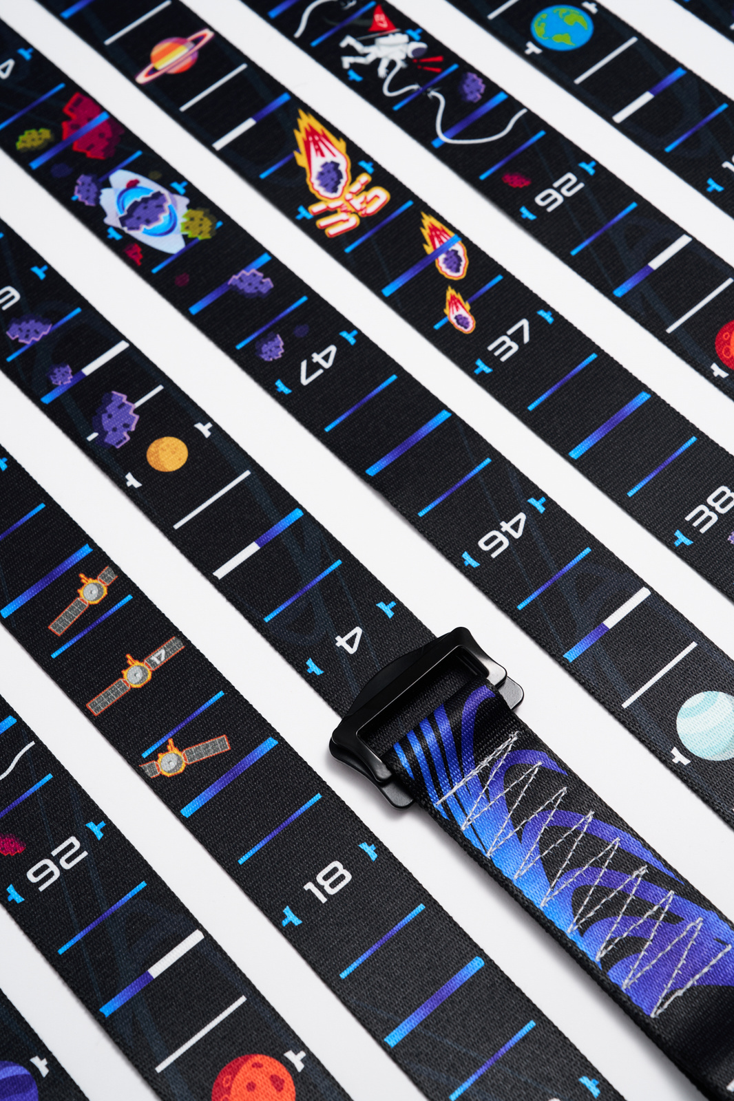 Kółka gimnastyczne drewniane bukowe 32mm klamry Alpin wzór Kosmos MTidea