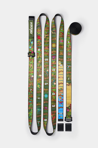 Kółka gimnastyczne drewniane bukowe 32mm klamry Alpin wzór Jungle MTidea